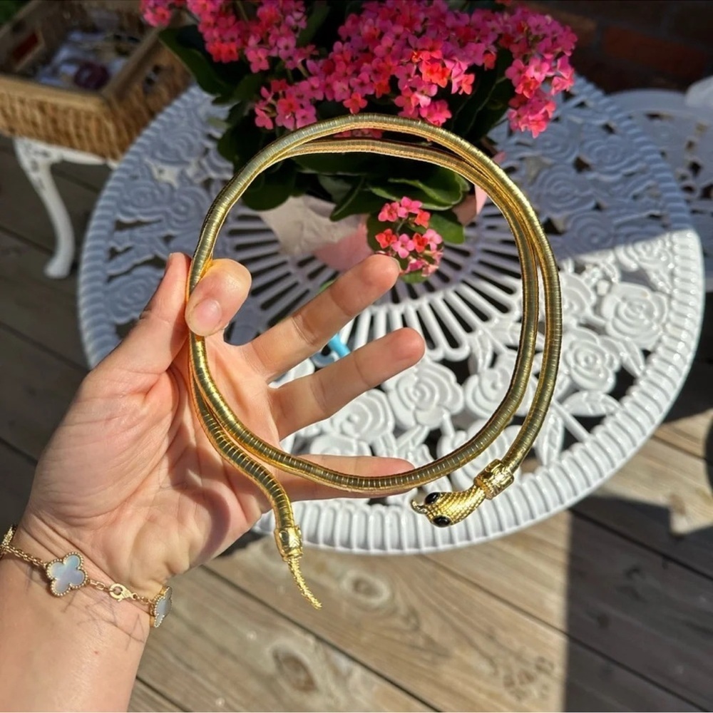 Serpenti Gold Magic Snake Cool Bendy Multilayer Necklace - Picture 16 of 16